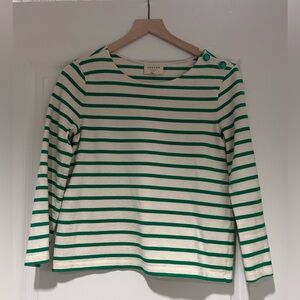 Sezane Green and Ecru Colette Mariniere